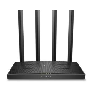 TP-Link Archer AC1200 Archer C6 Wi-Fi Speed Up to 867 Mbps/5 GHz + 400Mbps/2.4 GHz, 5 Gigabit Ports, 4 External Antennas, MU-MIMO, Dual Band, WiFi Coverage with Access Point Mode, Black